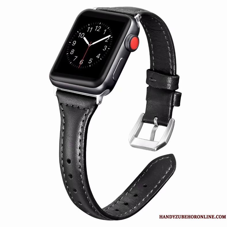 Apple Watch Series 1 Coque Cuir Véritable Côté Fin Rose