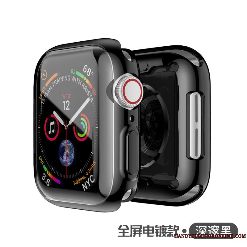 Apple Watch Series 1 Coque Métal Jours Argent Transparent Étui Tout Compris Placage