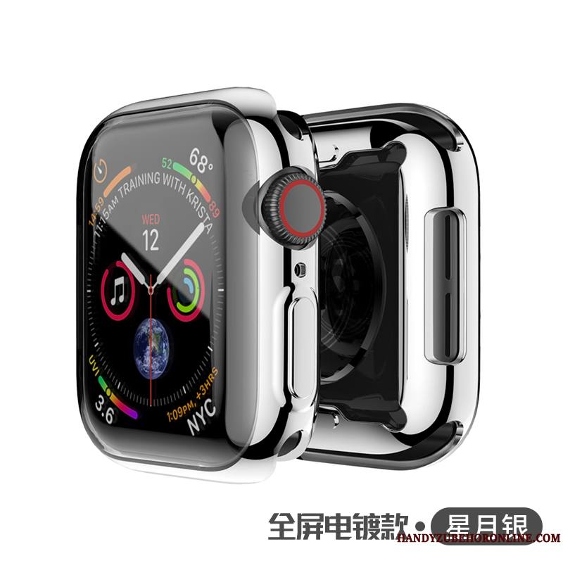 Apple Watch Series 1 Coque Métal Jours Argent Transparent Étui Tout Compris Placage