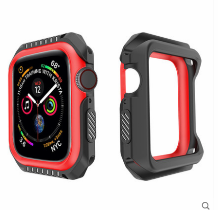 Apple Watch Series 1 Coque Protection Bleu Silicone Incassable Border