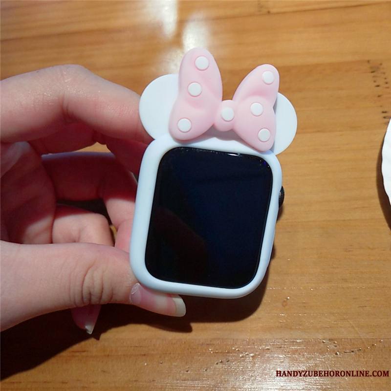 Apple Watch Series 1 Dessin Animé Coque Blanc Incassable Mignonne Silicone