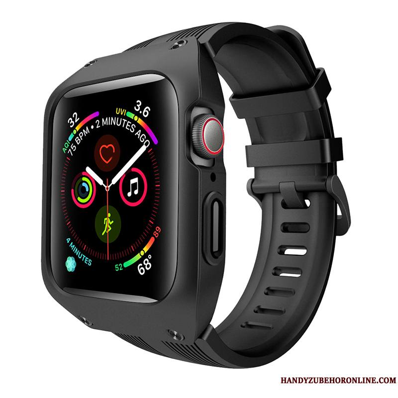 Apple Watch Series 1 Sport Protection Étui Noir Silicone Coque Marque De Tendance