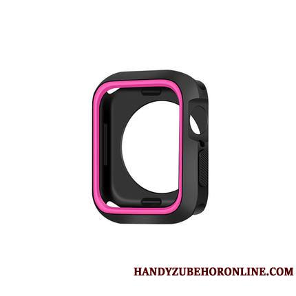 Apple Watch Series 2 Bicolore Étui Coque Noir Silicone Fluide Doux Créatif