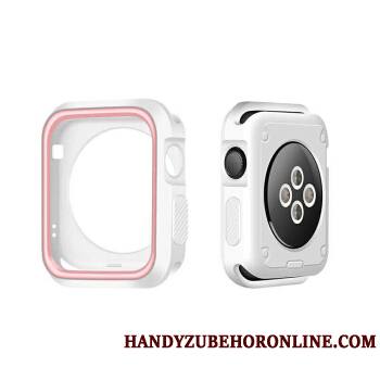 Apple Watch Series 3 Blanc Bicolore Protection Étui Vert Coque Silicone