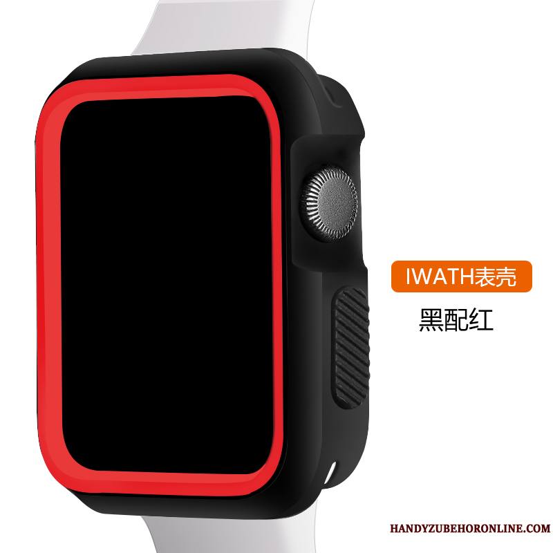 Apple Watch Series 3 Coque Silicone Bicolore Noir Sport Vert Tout Compris