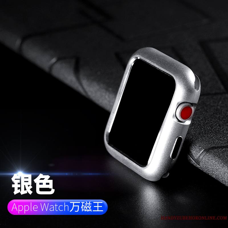 Apple Watch Series 3 Incassable Métal Rouge Placage Tout Compris Étui Coque
