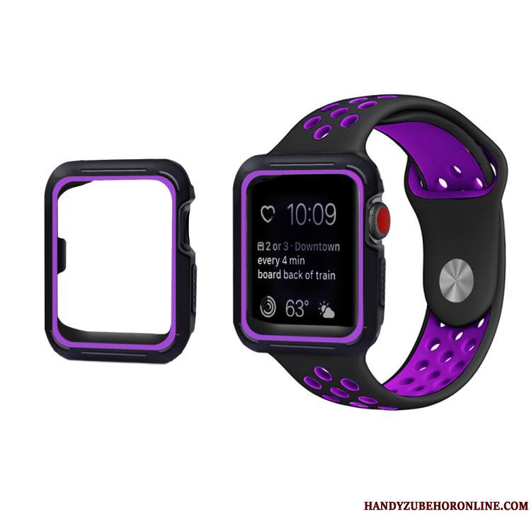 Apple Watch Series 3 Incassable Étui Coque Protection Silicone Violet