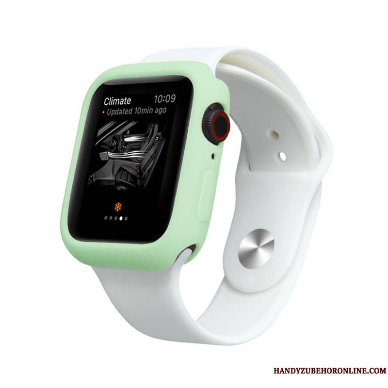 Apple Watch Series 4 Coque Silicone Violet Couleurs De Bonbon Fluide Doux Étui Protection Tout Compris