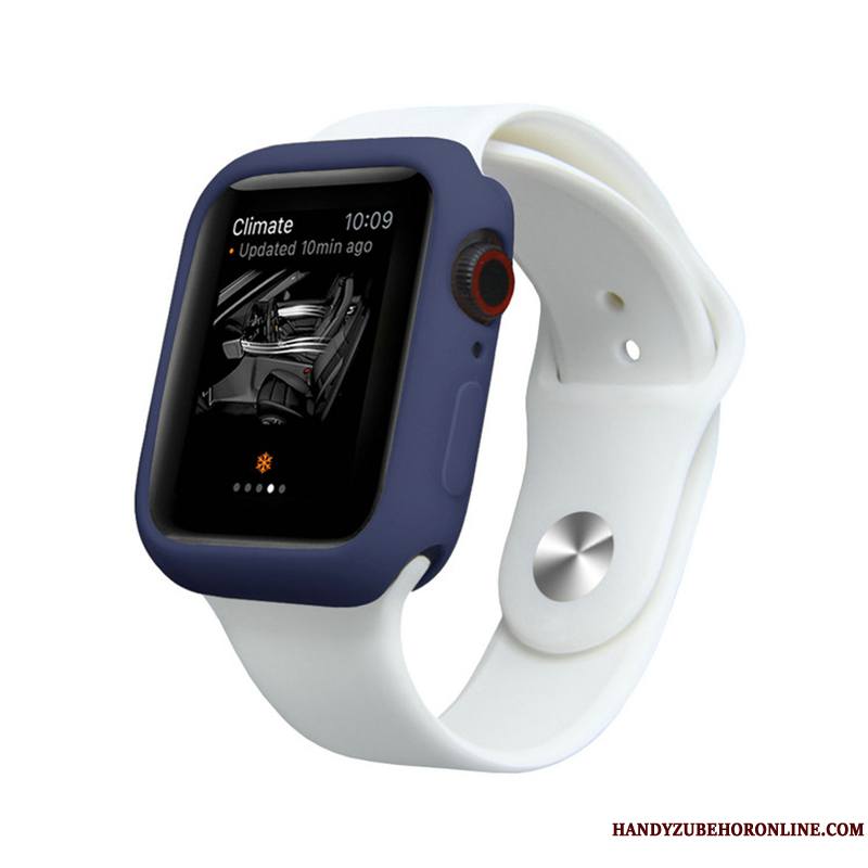 Apple Watch Series 4 Coque Silicone Violet Couleurs De Bonbon Fluide Doux Étui Protection Tout Compris