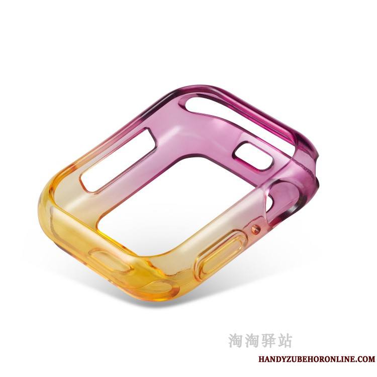 Apple Watch Series 4 Incassable Étui Pu Coque Violet Fluide Doux Bicolore