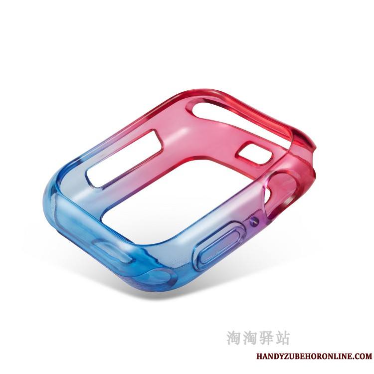 Apple Watch Series 4 Incassable Étui Pu Coque Violet Fluide Doux Bicolore