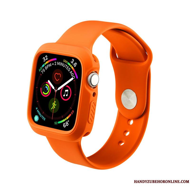 Apple Watch Series 4 Protection Personnalité Rouge Silicone Sport Coque Tendance