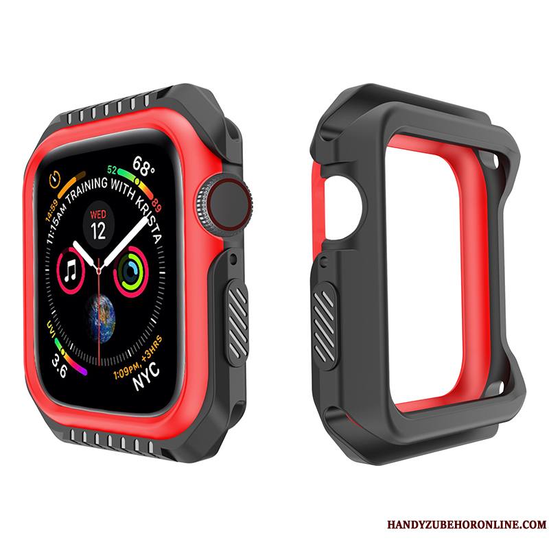 Apple Watch Series 4 Sport Accessoires Protection Silicone Étui Bicolore Coque