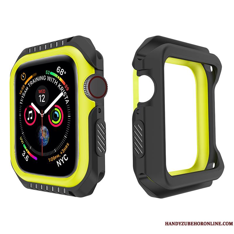 Apple Watch Series 4 Sport Accessoires Protection Silicone Étui Bicolore Coque