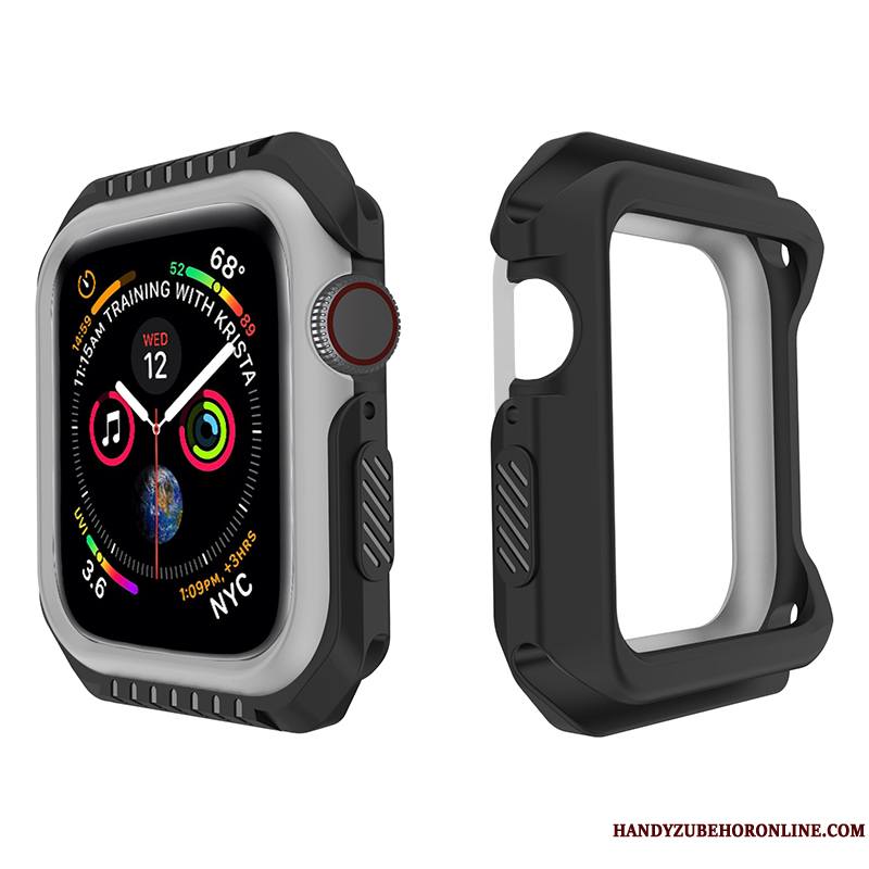 Apple Watch Series 4 Sport Accessoires Protection Silicone Étui Bicolore Coque