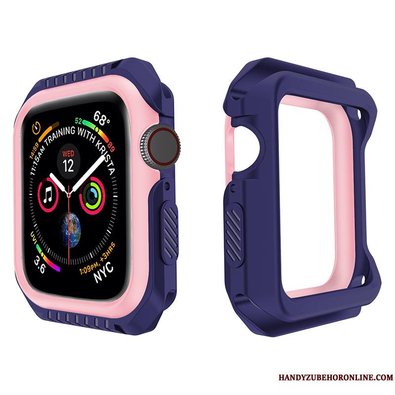 Apple Watch Series 4 Sport Accessoires Protection Silicone Étui Bicolore Coque