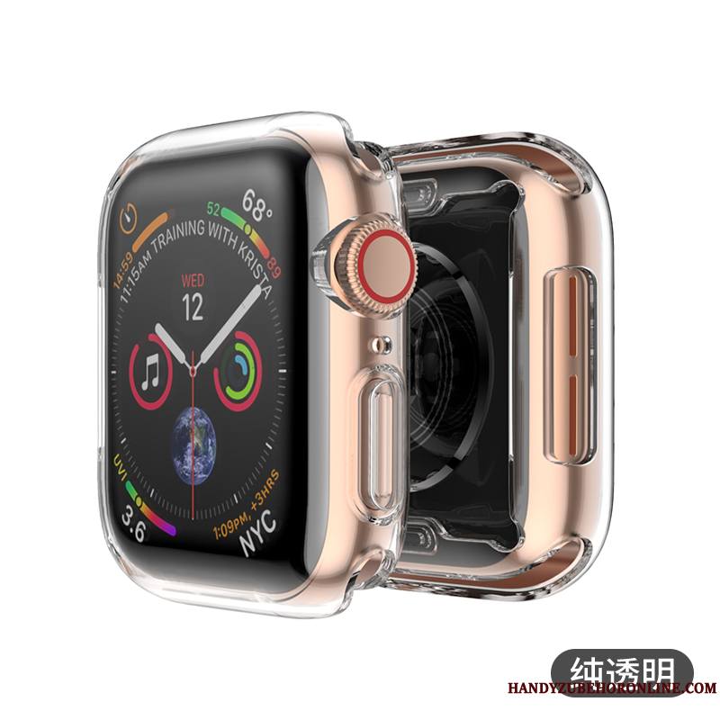 Apple Watch Series 5 Coque Très Mince Protection Placage Fluide Doux Tout Compris Rose Étui