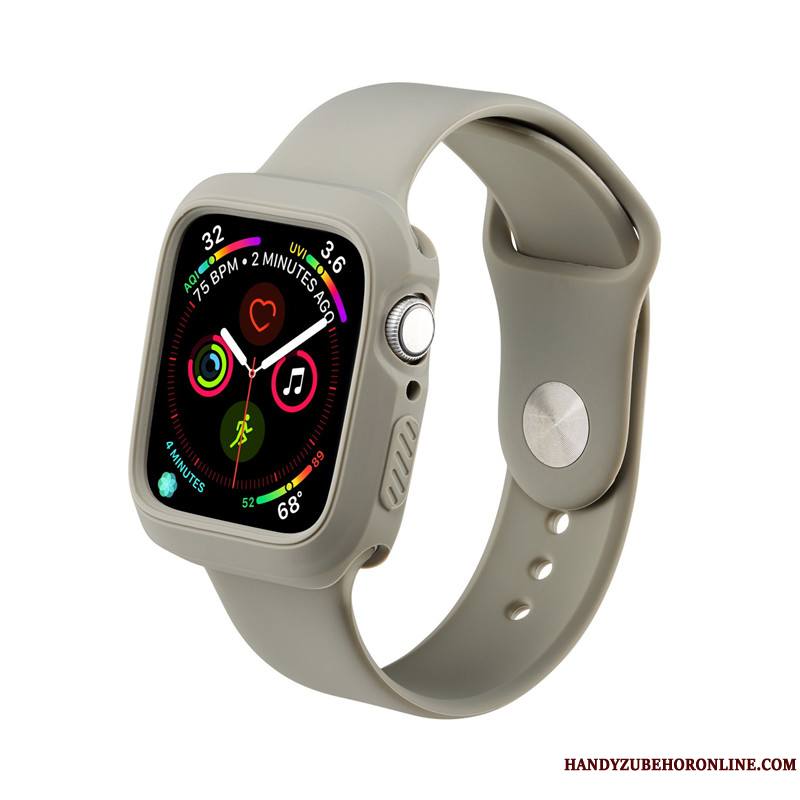 Apple Watch Series 5 Personnalité Imperméable Protection Coque Silicone Tout Compris Vert