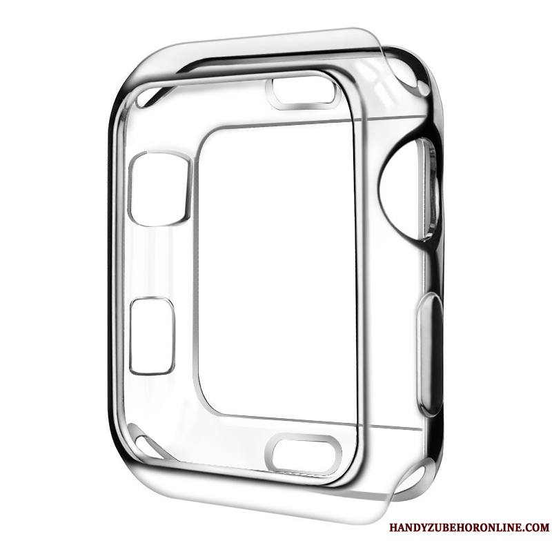 Apple Watch Series 5 Placage Transparent Rouge Protection Étui Très Mince Coque