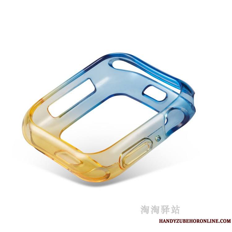 Apple Watch Series 5 Étui Protection Fluide Doux Coque Incassable Bicolore Pu