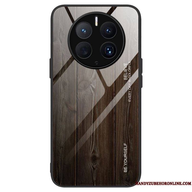 Coque Huawei Mate 50 Pro Verre Trempé Design Bois