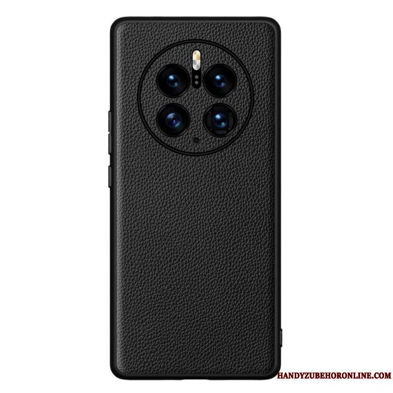 Coque Huawei Mate 50 Pro Véritable Cuir Litchi