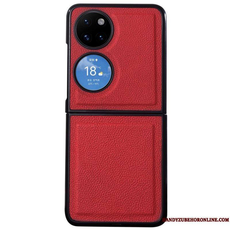 Coque Huawei P50 Pocket Véritable Cuir Design
