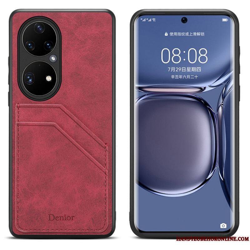 Coque Huawei P50 Pro Porte Cartes Double Fentes Denior