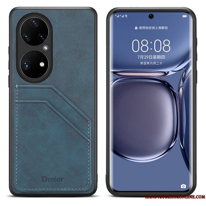 Coque Huawei P50 Pro Porte Cartes Double Fentes Denior