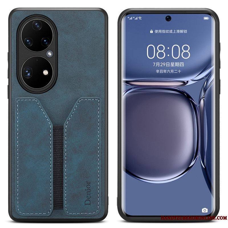 Coque Huawei P50 Pro Porte Cartes Élastique Denior