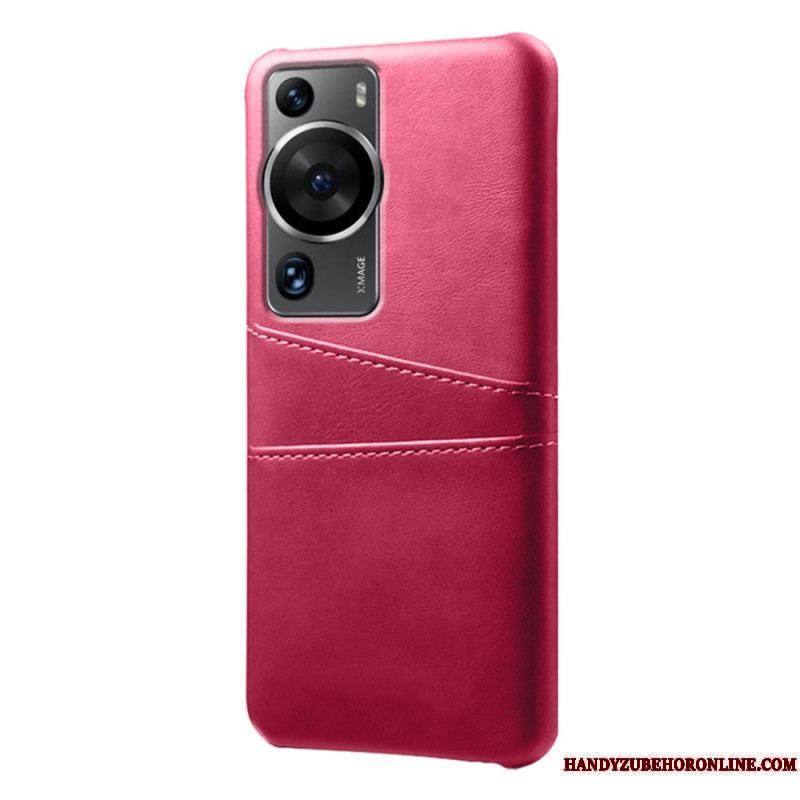 Coque Huawei P60 Pro Effet Cuir Porte-Cartes