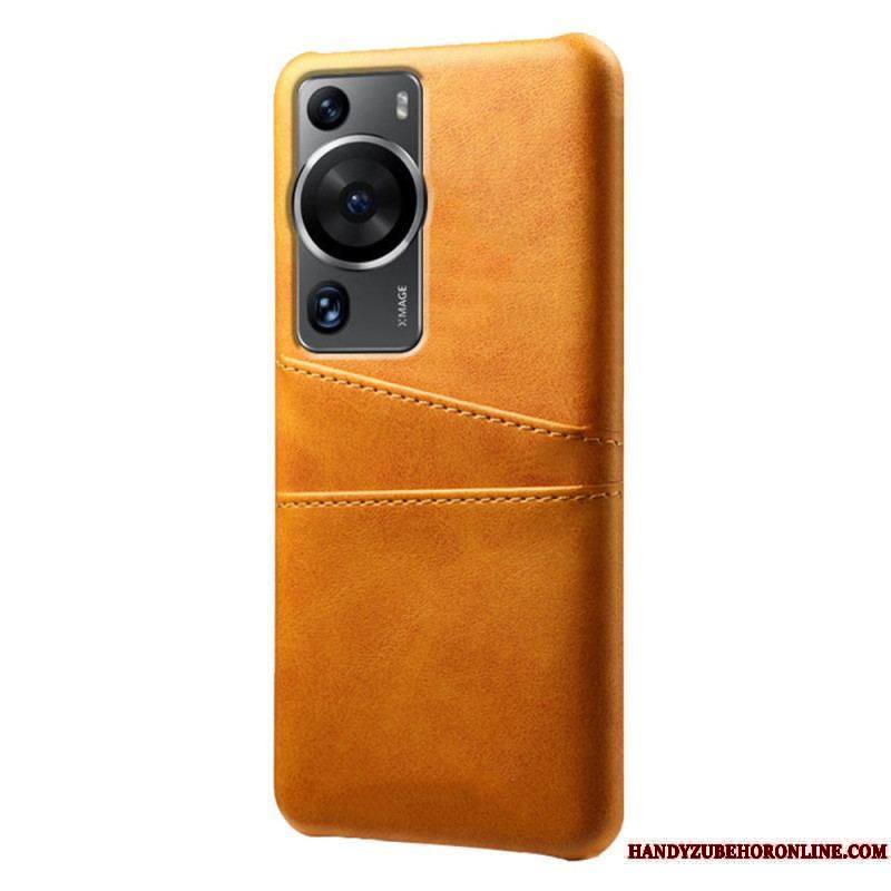 Coque Huawei P60 Pro Effet Cuir Porte-Cartes