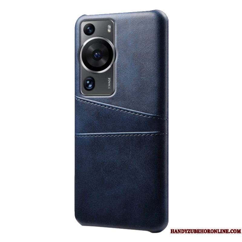 Coque Huawei P60 Pro Effet Cuir Porte-Cartes