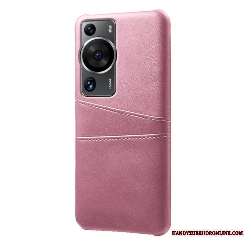 Coque Huawei P60 Pro Effet Cuir Porte-Cartes