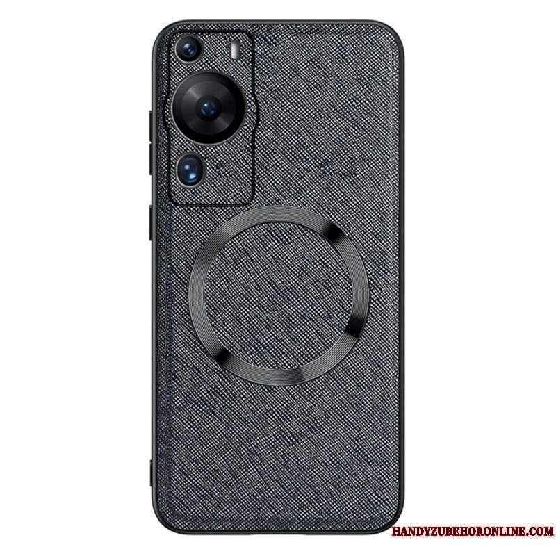 Coque Huawei P60 Pro Simili Cuir Compatible Magsafe