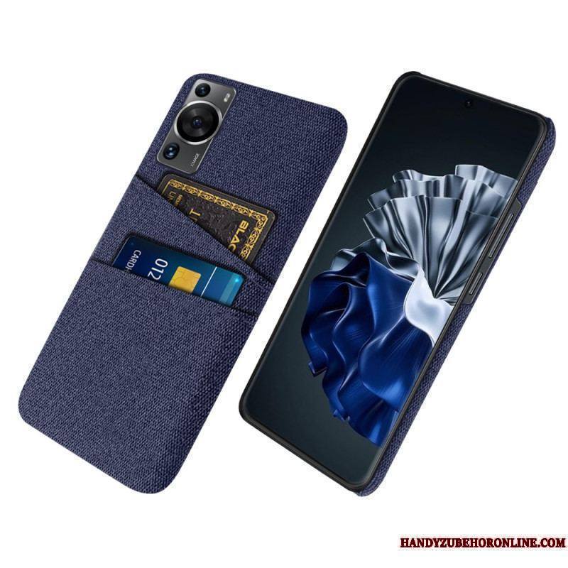 Coque Huawei P60 Pro Tissu Porte-Cartes