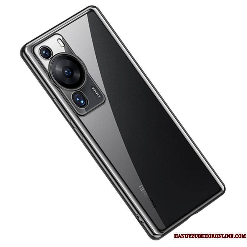 Coque Huawei P60 Pro Transparente Rebords Style Métal SULADA