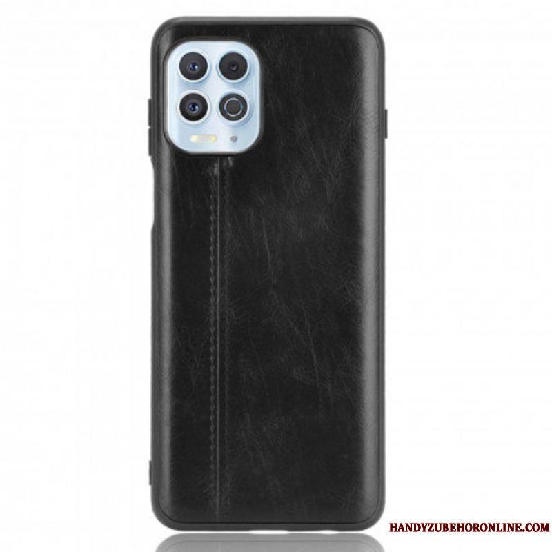 Coque Moto G100 Effet Cuir Couture