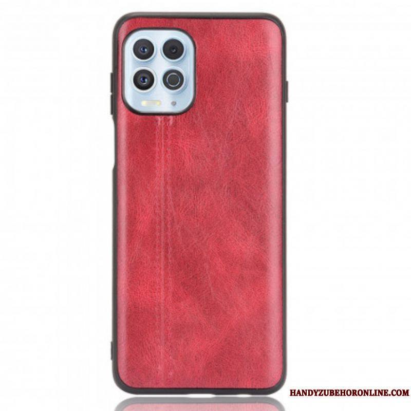 Coque Moto G100 Effet Cuir Couture