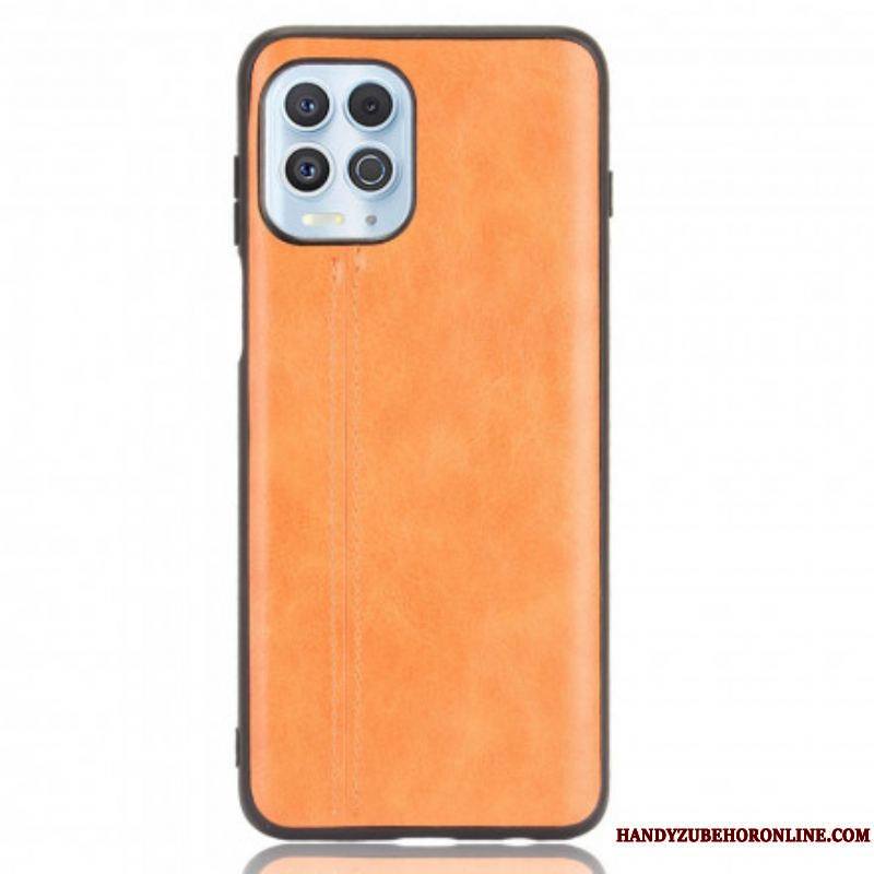 Coque Moto G100 Effet Cuir Couture