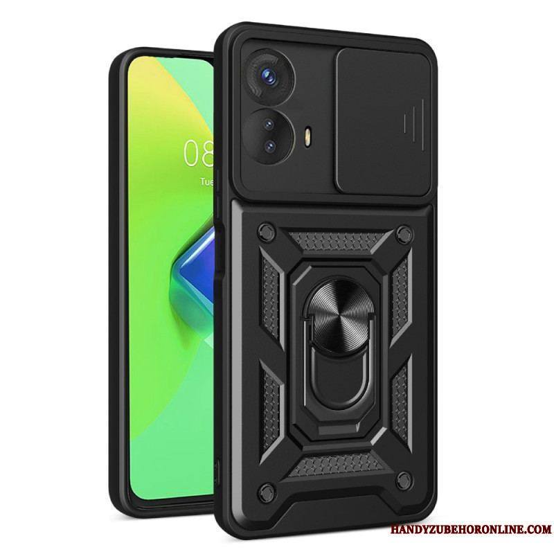 Coque Moto G73 5G Anneau-Support et Protège Lentilles