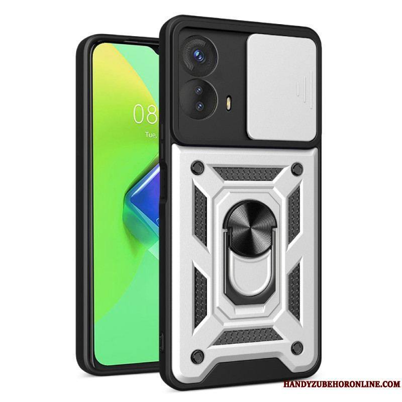 Coque Moto G73 5G Anneau-Support et Protège Lentilles