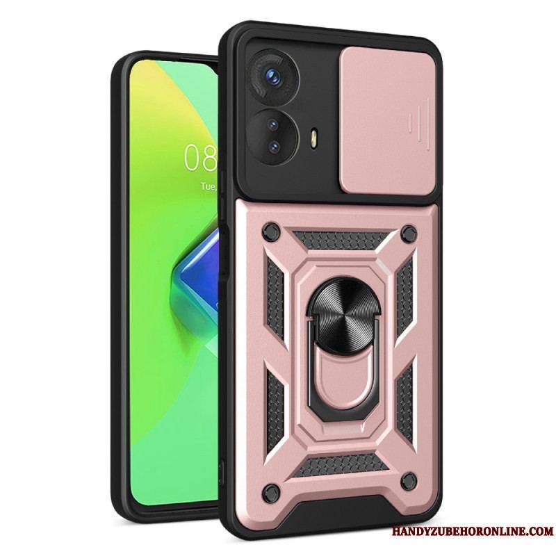 Coque Moto G73 5G Anneau-Support et Protège Lentilles