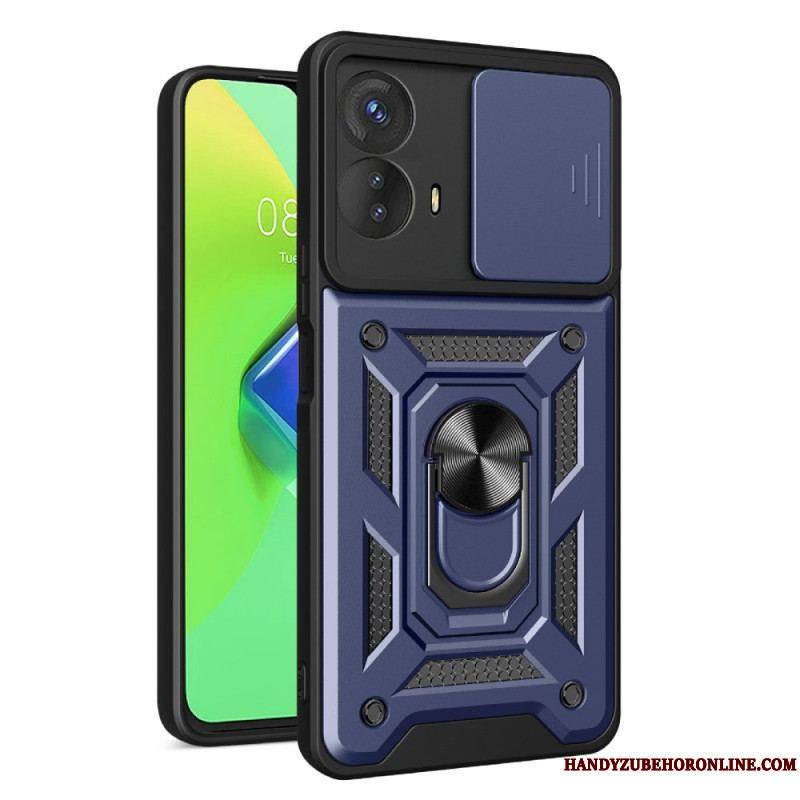 Coque Moto G73 5G Anneau-Support et Protège Lentilles