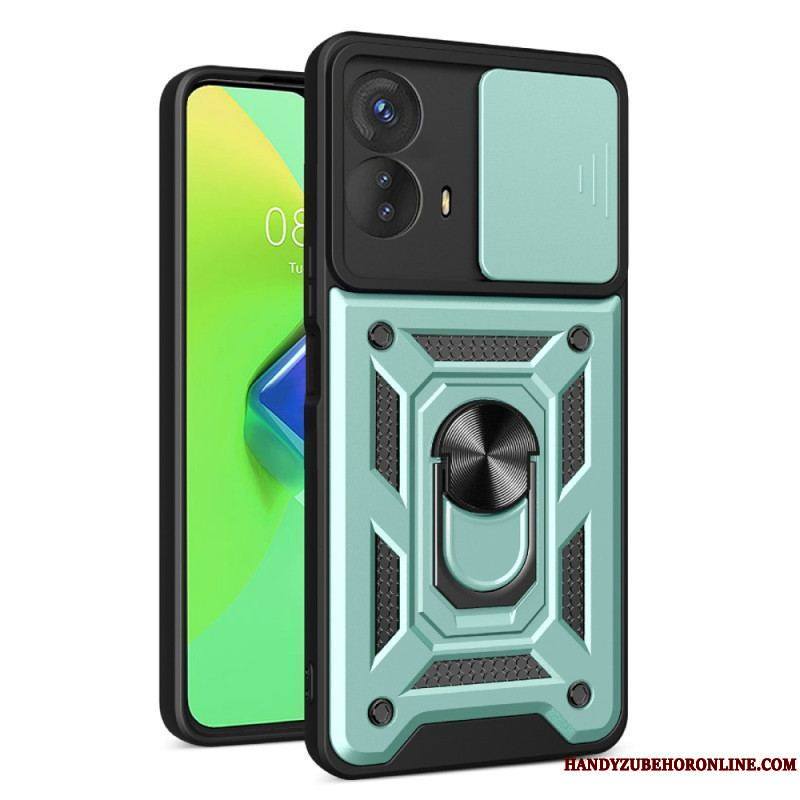 Coque Moto G73 5G Anneau-Support et Protège Lentilles