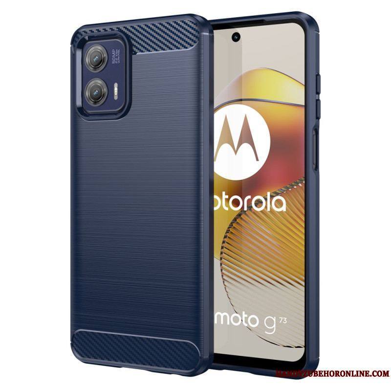 Coque Moto G73 5G Fibre Carbone Brossée