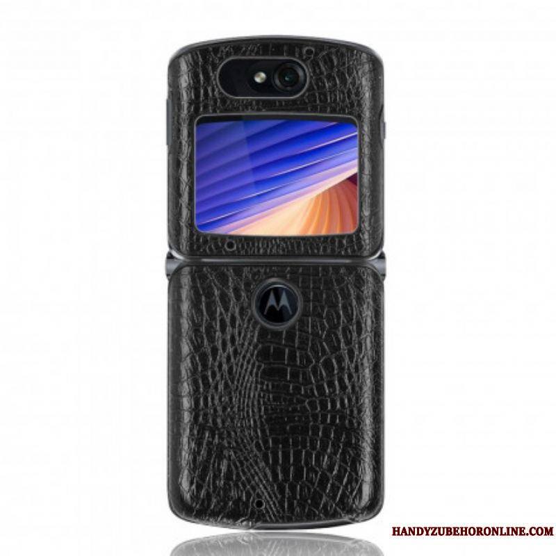 Coque Motorola Razr 5G Effet Peau de Crocodile