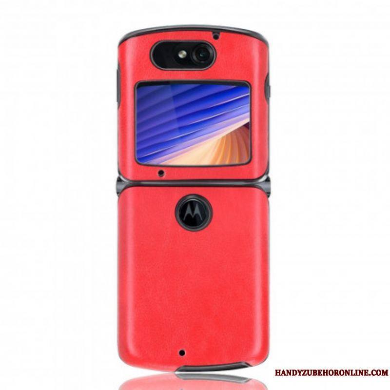 Coque Motorola Razr 5G Simili Cuir Litchi