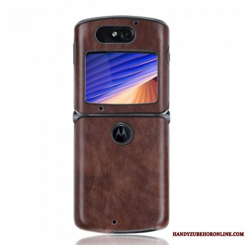 Coque Motorola Razr 5G Simili Cuir Litchi