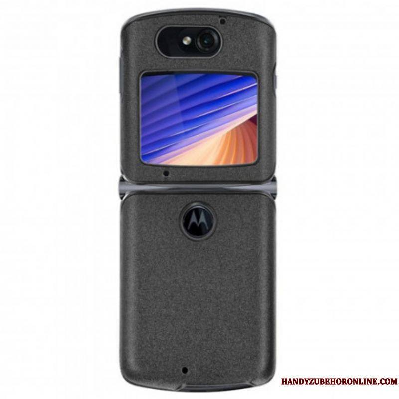 Coque Motorola Razr 5G Simili Cuir Sablé